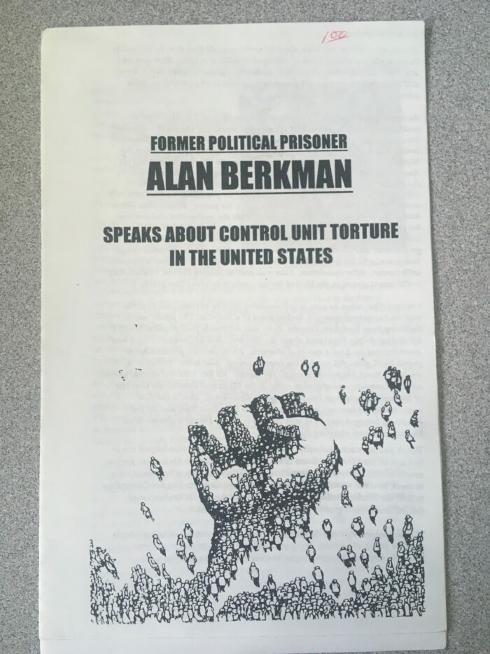 Alan Berkman Speaks About Control Unit Torture in the United States