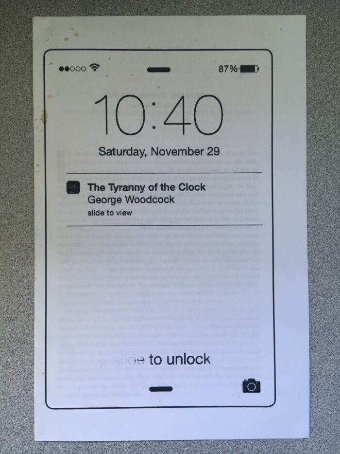 The Tyranny of the Clock