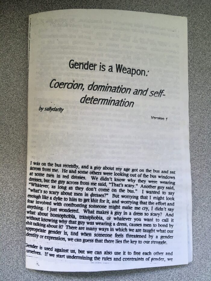 Gender is a Weapon: Coercion, Domination, and Self-determination