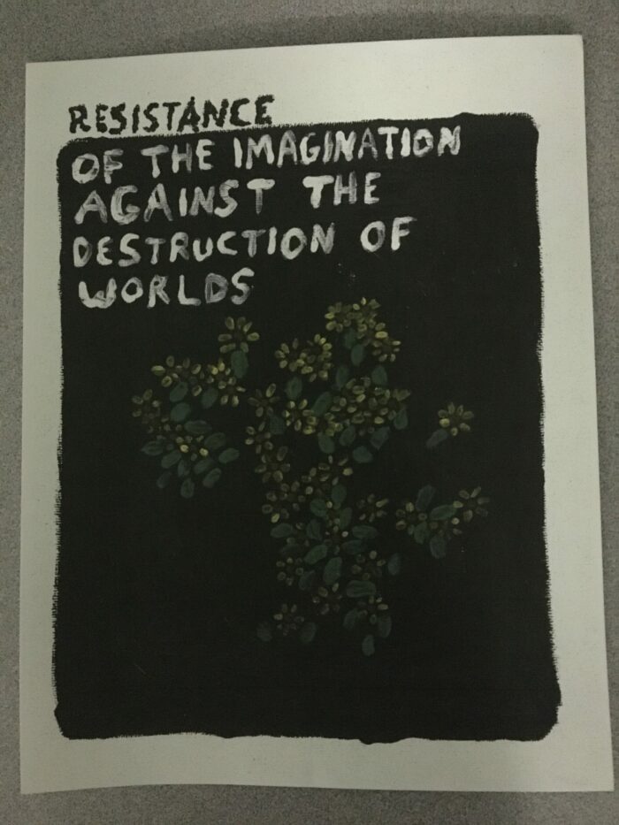 Resistance Of The Imagination Against The Destruction Of Worlds print