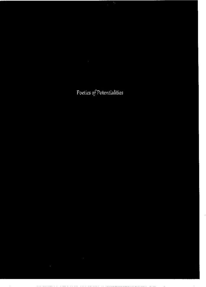 Poetics of Potentialities