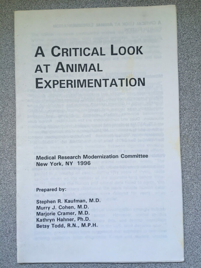 A Critical Look At Animal Experimentation