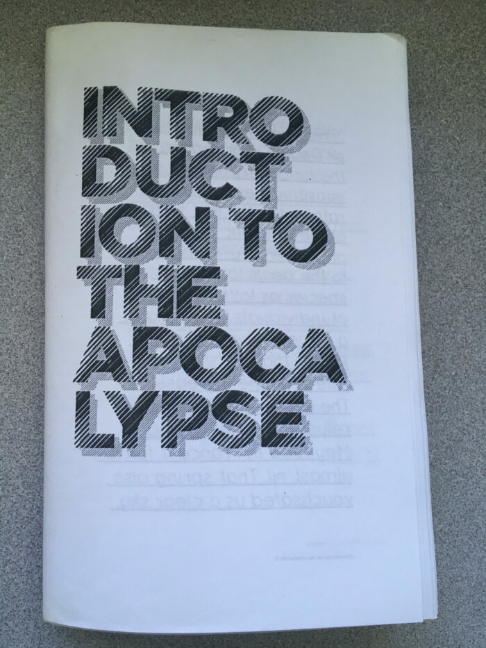 Introduction to the Apocalypse